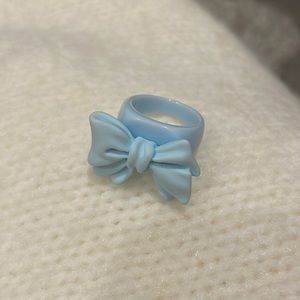 Sparklemuse LoveShackFancy blue bow ring